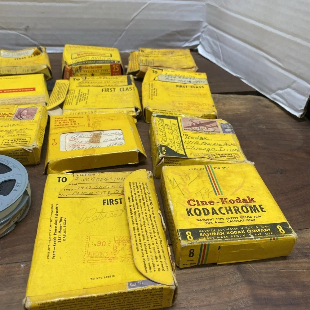 Vintage Kodak 8mm Cine Film Lot – Super-X & Kodachrome Estate Find Lot Of 10